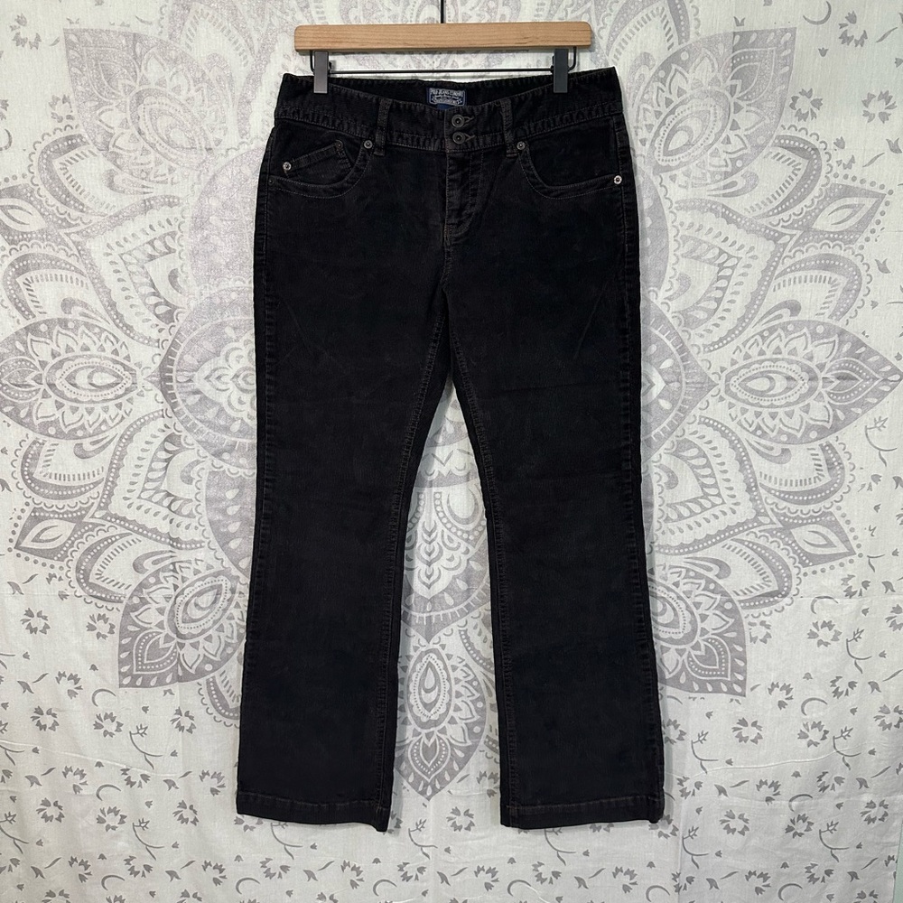 New $160 Ralph Lauren Polo Jeans 90s Y2K Corduroy Boot Stretch Pants Black 8x30
